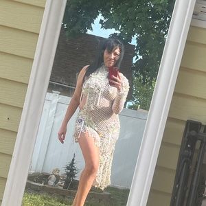 White ballroom dress